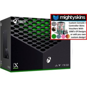 Microsoft Xbox Series X 1TB Console with Mightyskins Custom Skin Code Voucher – Bundle